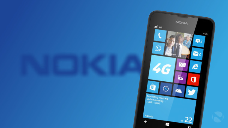 Celular con el software de Windows y fabricado por Nokia